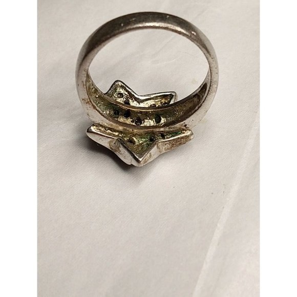 Size 6.25 Silver Tone Star‎ Shape Ring -DISCOLORATION - Picture 6 of 8